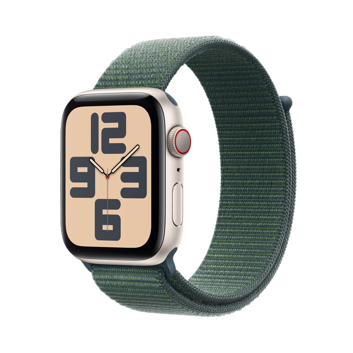 Apple Watch Se GPs + Cellular 44mm Lake Green Sport Loop Smartwatch Starlight Aluminium