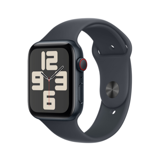 Apple Watch SE GPS + Cellular 44mm Midnight Aluminum Case with Midnight Sport Band