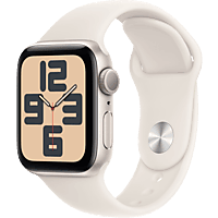 MediaMarkt APPLE Watch SE GPS 40mm Starlight Sport Band M/L Smartwatch Starlight Aluminium aanbieding