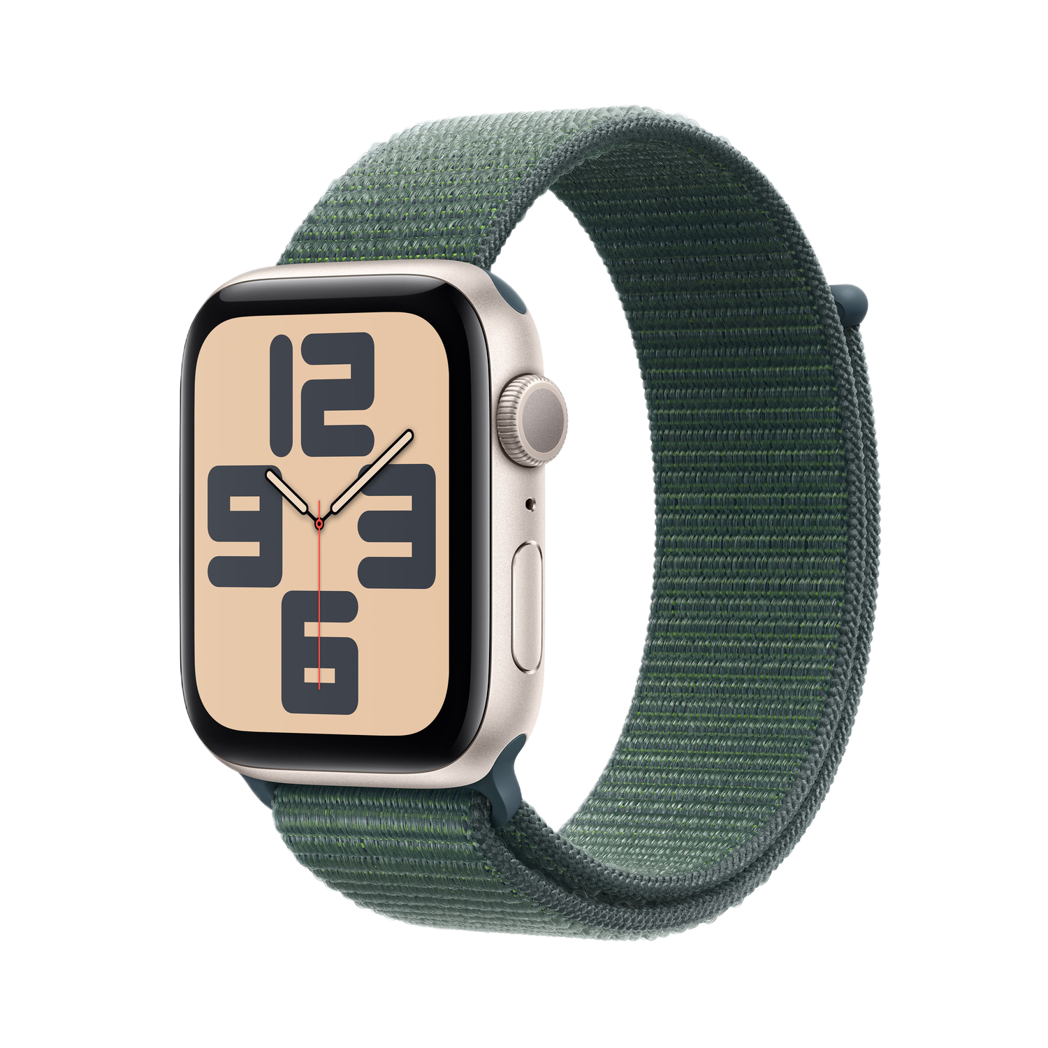 Apple Watch Se GPs 44mm Lake Green Sport Loop Smartwatch Starlight Aluminium