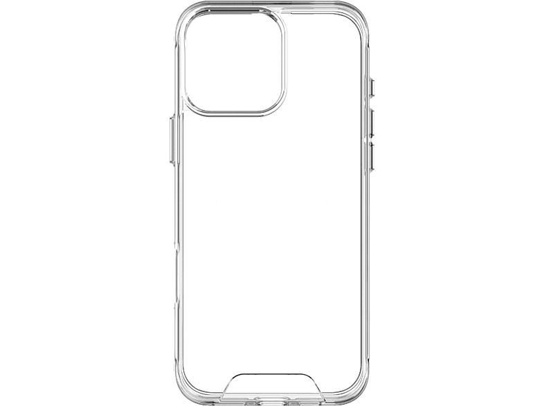 Funda móvil - ISY ISC 1117, Compatible con iPhone 16 Pro Max, Resistente a Golpes, Anillo Magnético Integrado, Transparente