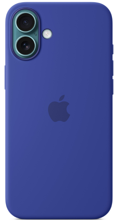 Niebieska tylna obudowa iPhone'a z logo Apple i widocznymi obiektywami aparatu.