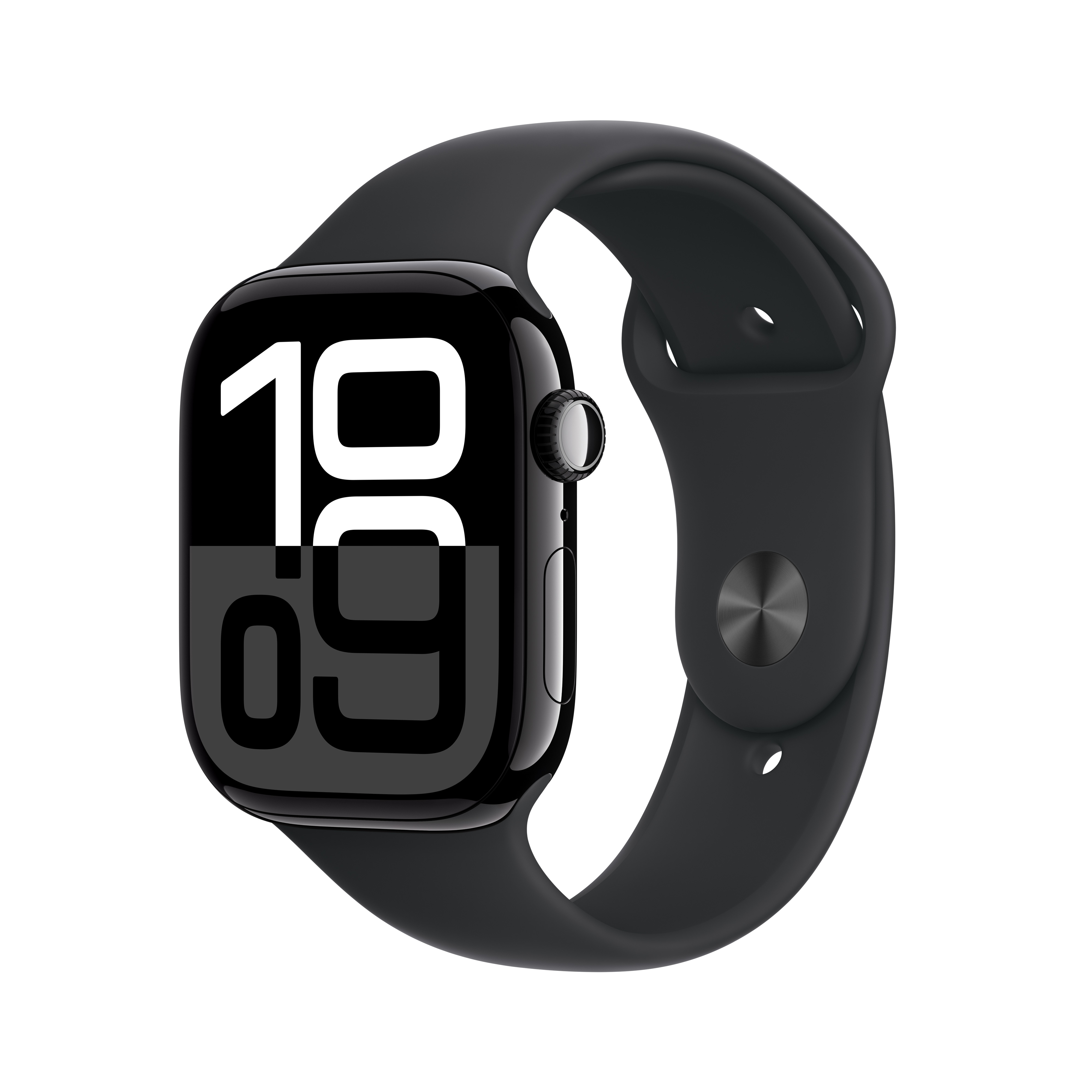 Smartwatch APPLE Watch Series 10 GPS Koperta 42mm z aluminium w kolorze onyksu z paskiem sportowym M/L w kolorze czarnym MWWF3ET/A
