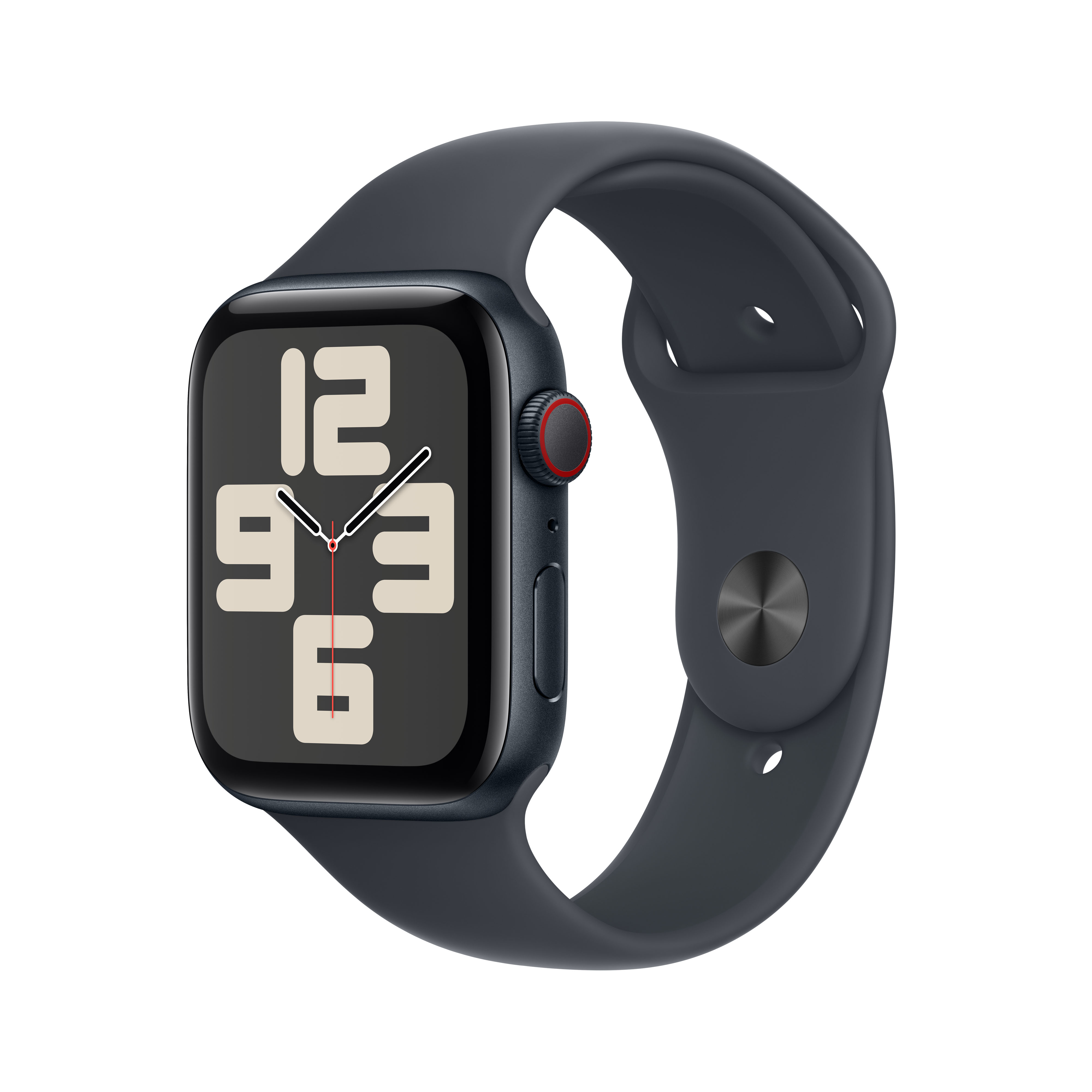 Smartwatch APPLE Watch SE (2 generacji) GPS + Cellular Koperta 44mm z aluminium w kolorze północy z paskiem sportowym S/M w kolorze północy MXGL3ET/A
