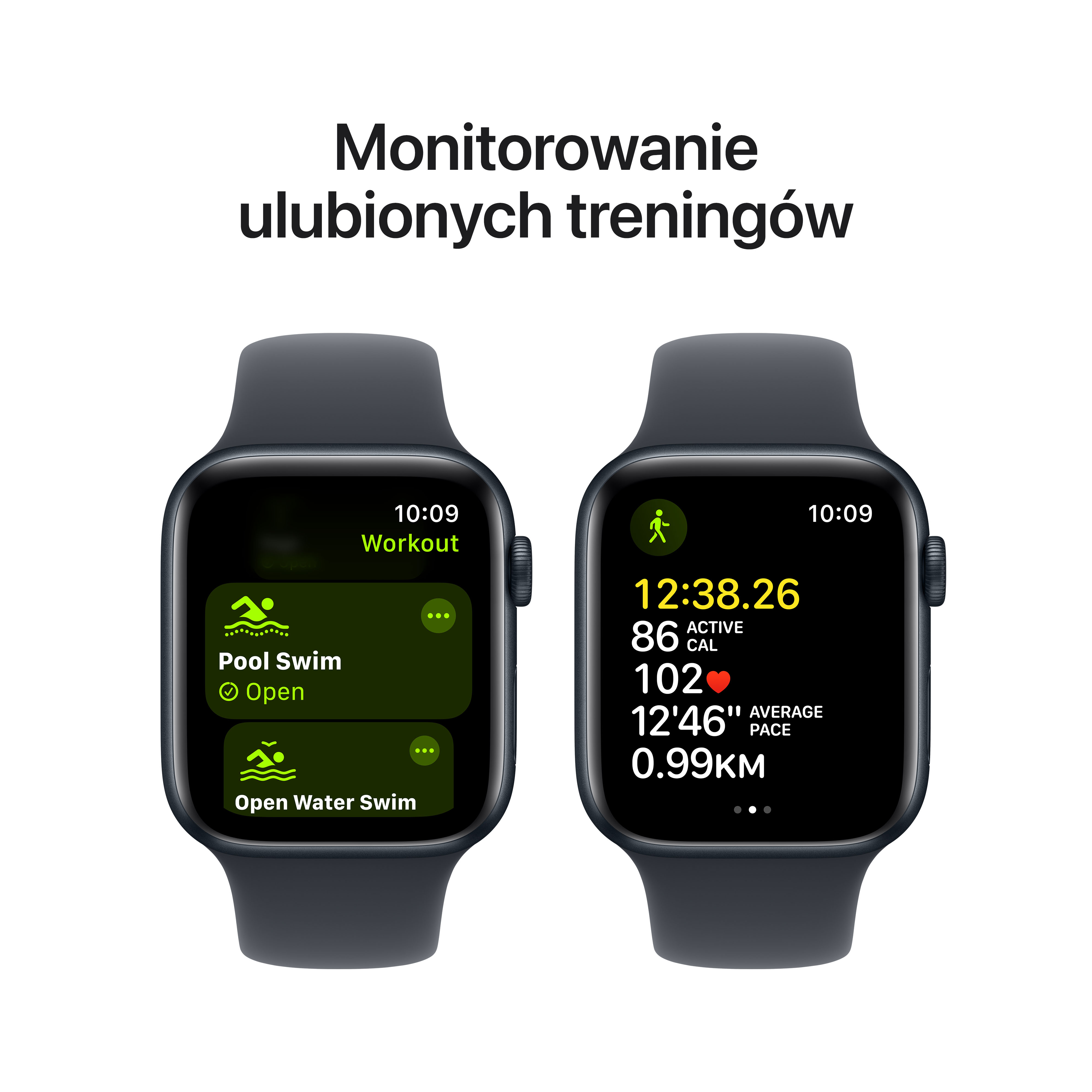 Smartwatch APPLE Watch SE (2 generacji) GPS + Cellular Koperta 44mm z aluminium w kolorze północy z paskiem sportowym S/M w kolorze północy MXGL3ET/A
