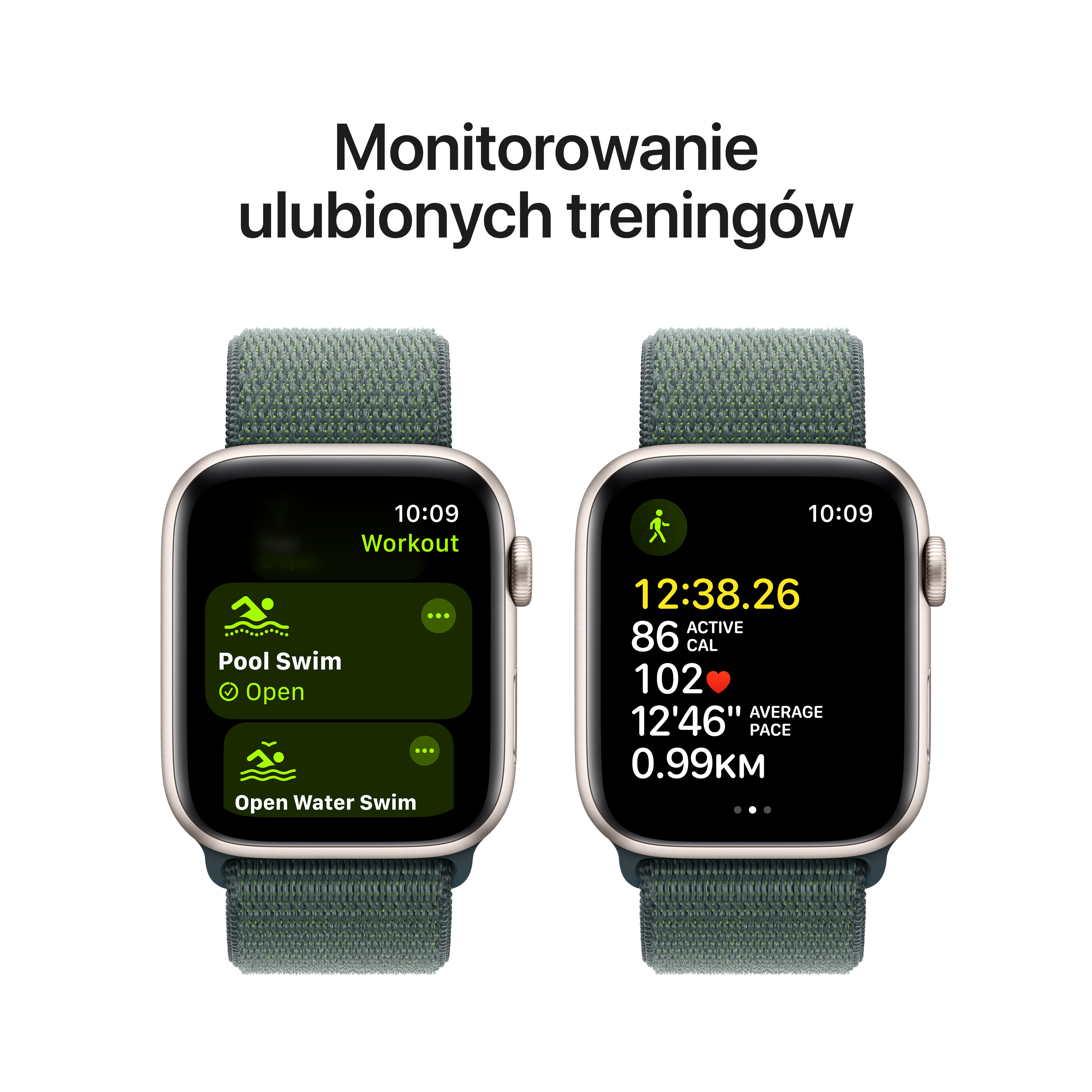 Smartwatch APPLE Watch SE (2 generacji) GPS + Cellular Koperta 40mm z aluminium w kolorze księżycowej poświaty z opaską sportową MXGH3ET/A