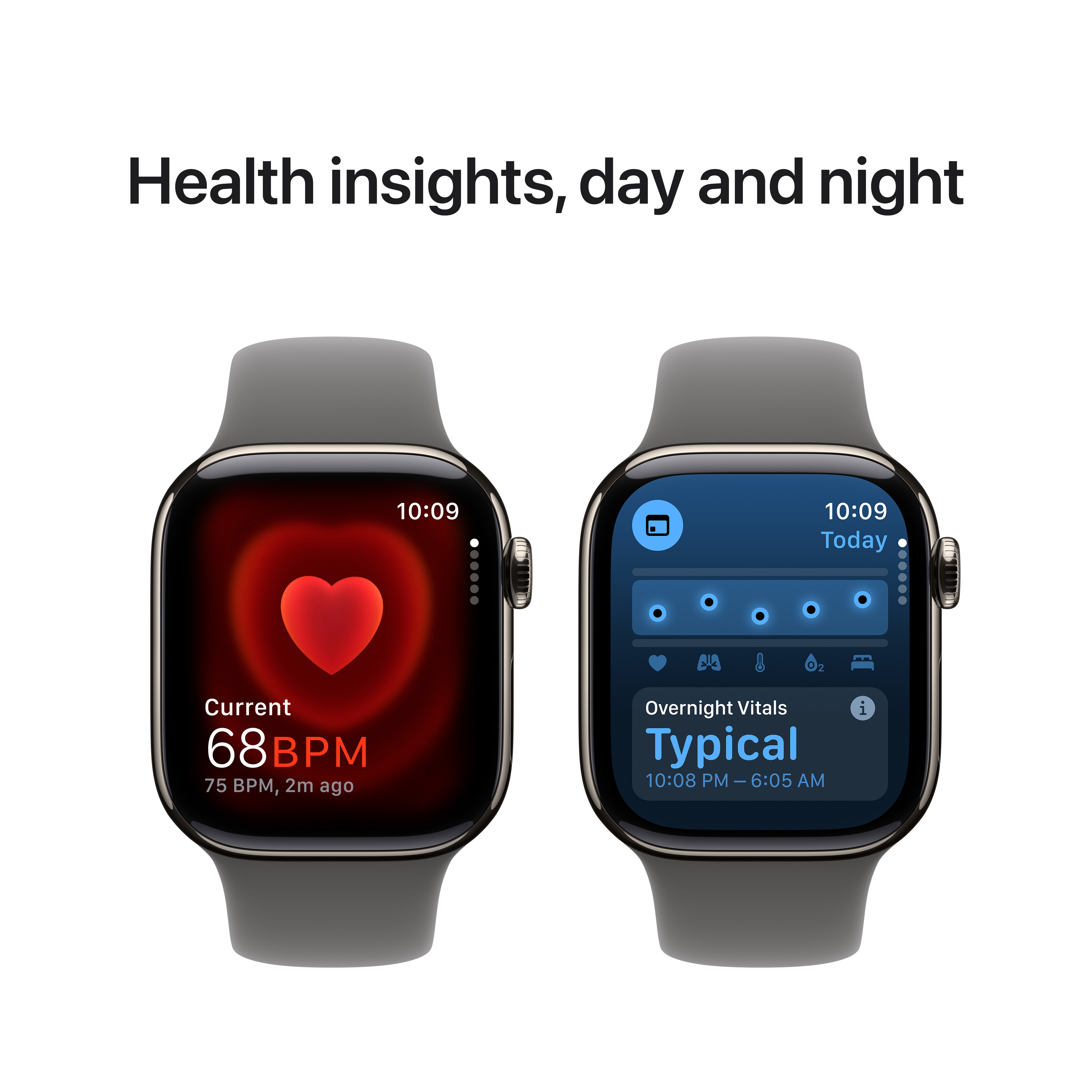APPLE Watch Series 10 (GPS + Cellular) 42 mm Smartwatch Titan Fluorelastomer, 130 - 180 mm (S/M), Natural Titanium/Stone Gray Sport Band