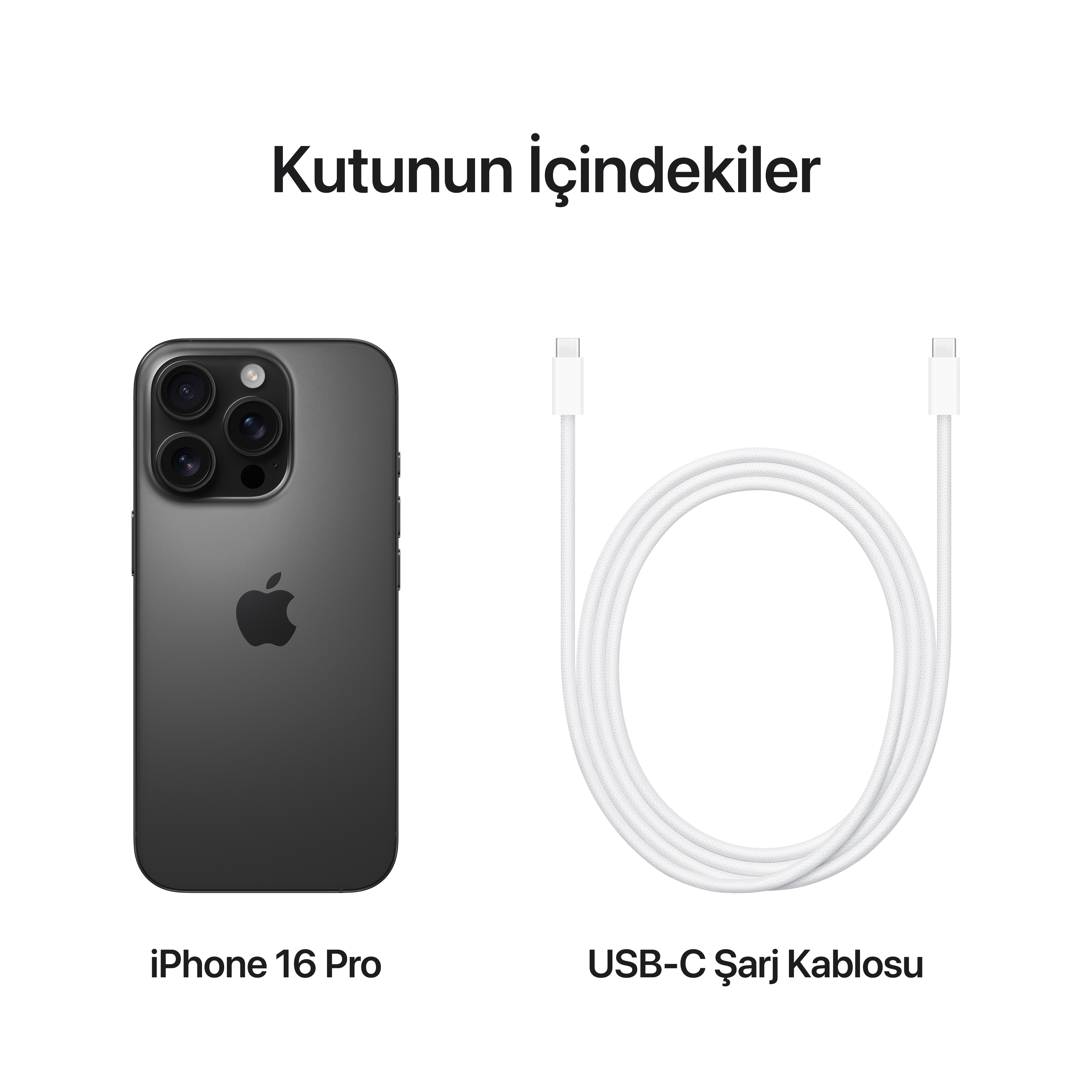 APPLE iPhone 16 Pro 128 GB Akıllı Telefon Siyah Titanium MYND3TU/A