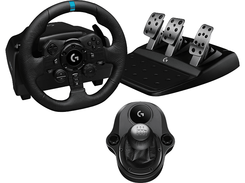 LOGITECH G Bundle, G923 SE Rennlenkrad + Pedale + Shifter (PlayStation PS5 PS4, PC), Schwarz; Rennlenkrad, Pedale, Schalthebel