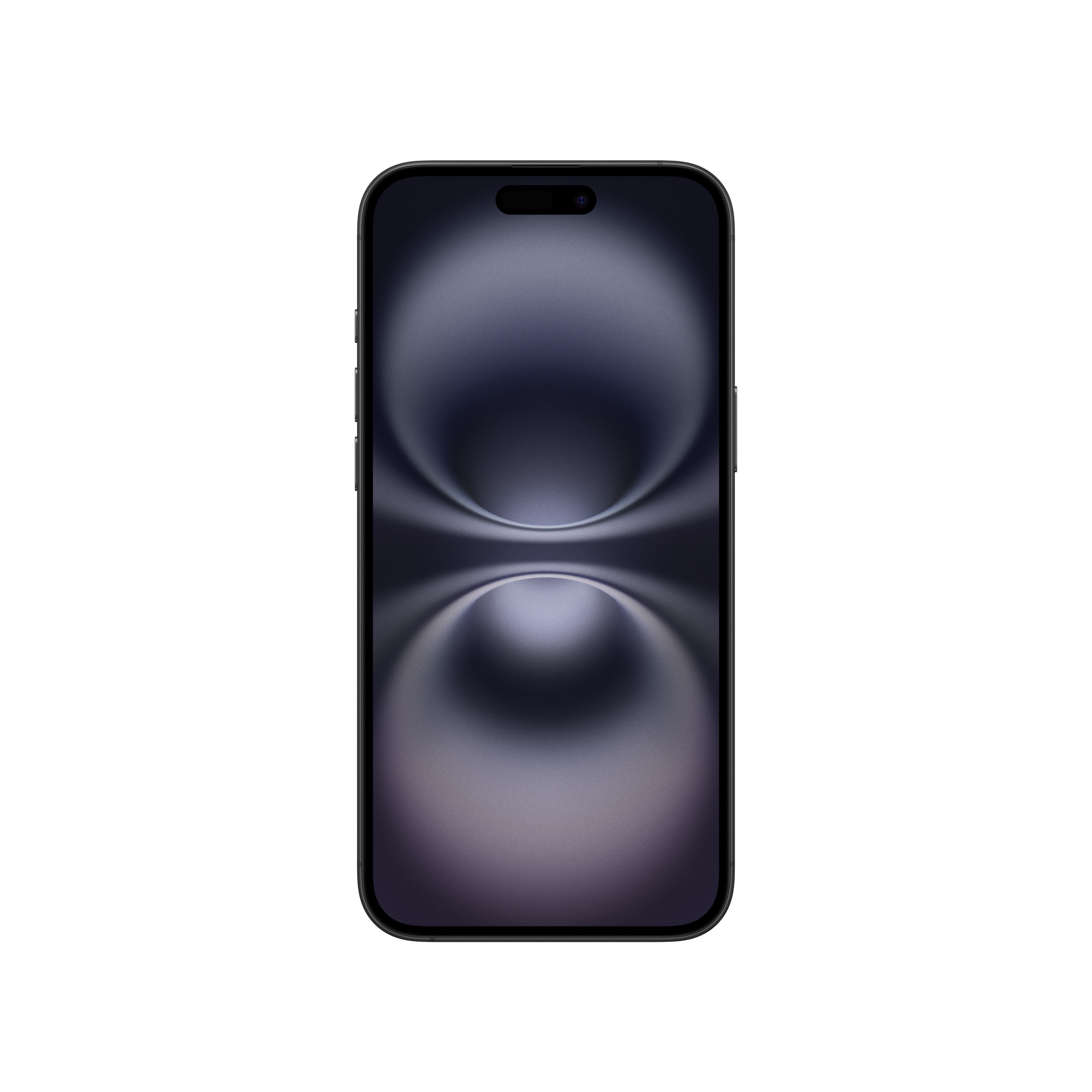 Karanlık ekranlı, siyah bir iPhone'un, kamerayı ve yan düğmeleri gösteren yakın çekimi.