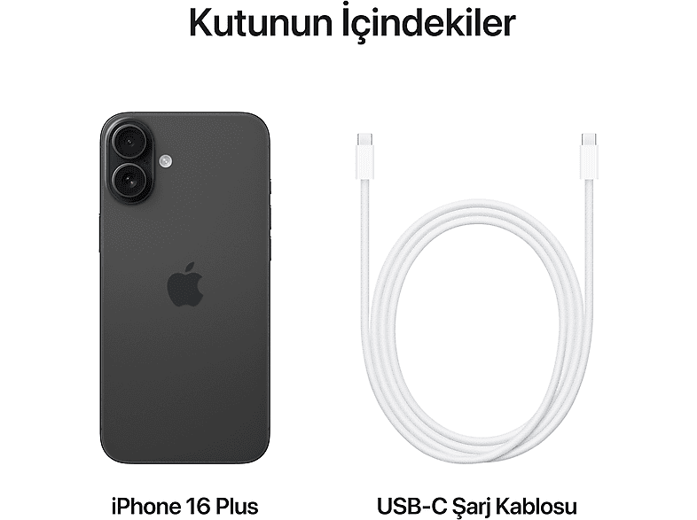 APPLE iPhone 16 Plus 128 GB Akıllı Telefon Siyah MXVU3TU/A Fiyat