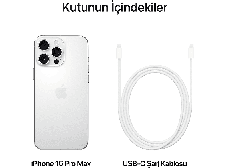 APPLE iPhone 16 Pro Max 256 GB Akıllı Telefon Beyaz Titanium