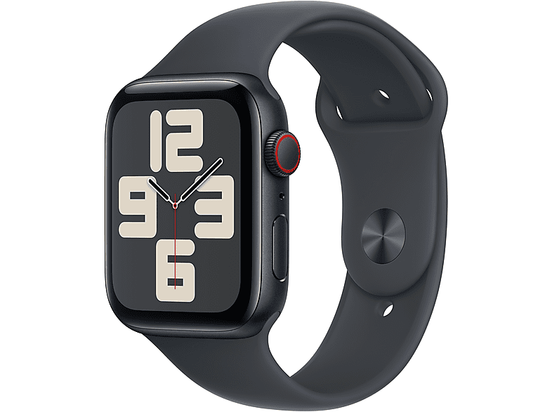 APPLE Watch SE 2024 GPS + Cellular, 40mm, éjfekete alumíniumtok, sportszíj - M/L (MXGD3QH/A)