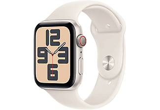 APPLE Watch SE 2024 GPS + Cellular, 40mm, csillagfény alumíniumtok, csillagfény sportszíj - M/L (MXGK3QH/A)