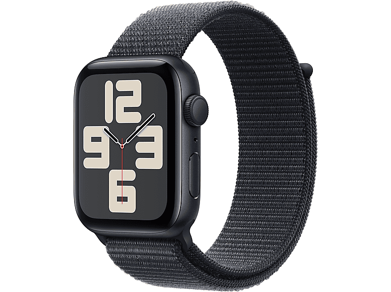 APPLE Watch SE 2024 GPS, 40mm, éjfekete alumíniumtok, tintaszínű sportpánt (MXEA3QH/A)