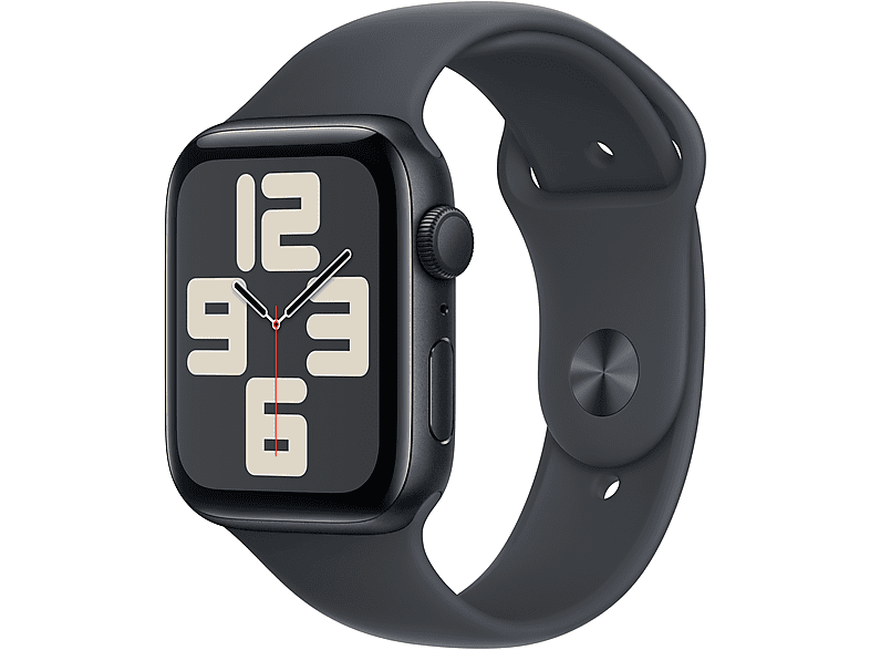 APPLE Watch SE 2024 GPS, 40mm, éjfekete alumíniumtok, sportszíj - M/L (MXE93QH/A)