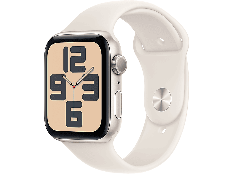 APPLE Watch SE 2024 GPS 40mm, csillagfény alumíniumtok, sportszíj - M/L (MXEG3QH/A)