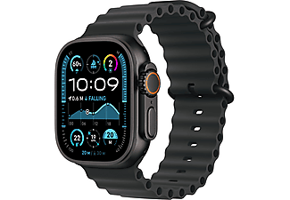 APPLE Watch Ultra 2 GPS + Cellular, 49mm, fekete titántok, fekete Óceán szíj (MX4P3CM/A)