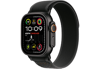 APPLE Watch Ultra 2 GPS + Cellular, 49mm, fekete titántok, fekete Terep pánt - M/L (MX4V3CM/A)