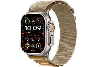 APPLE Watch Ultra 2 GPS + Cellular, 49mm, natúr titántok, drapp Alpesi pánt, L (MX4H3CM/A)