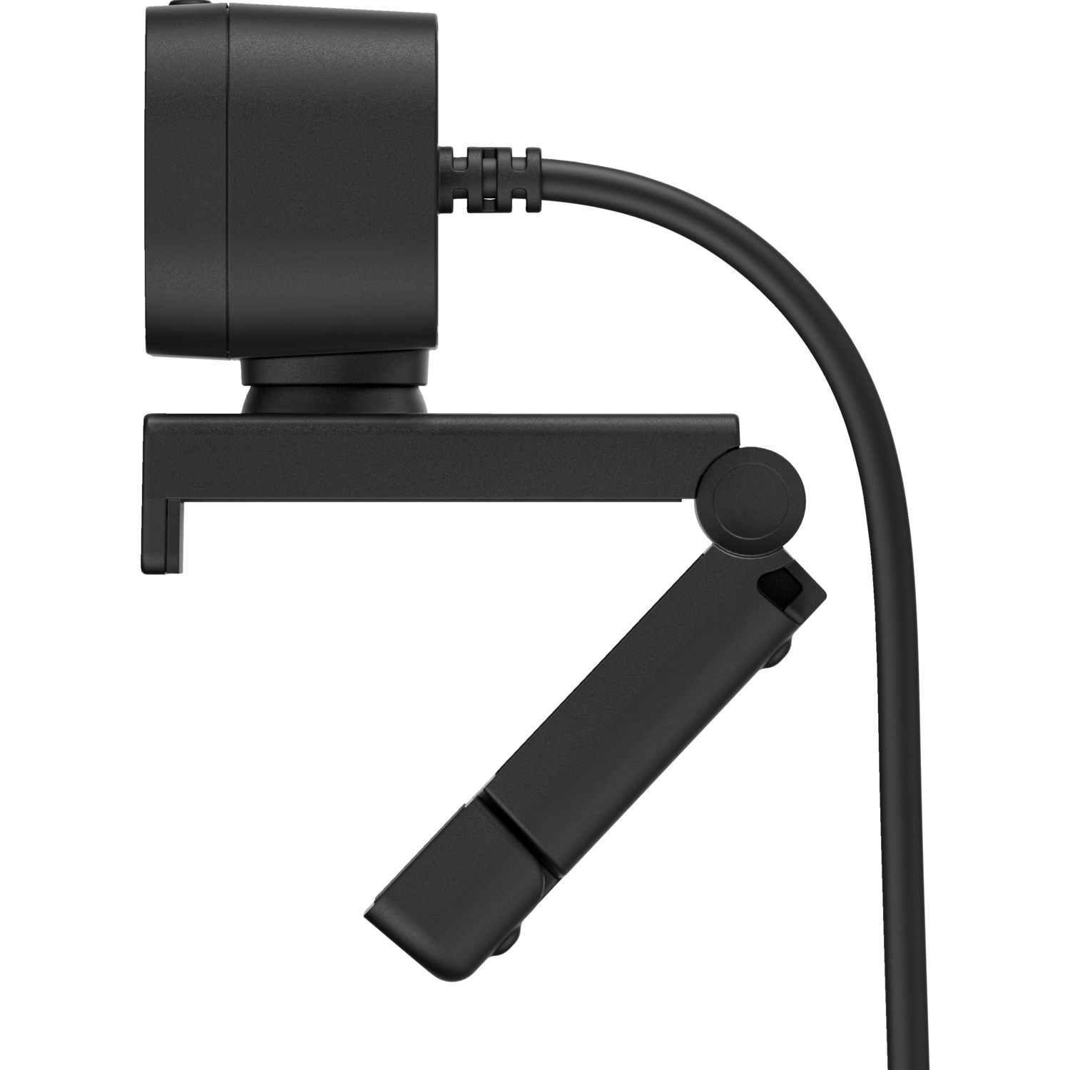 Webcam noire sur un support flexible.