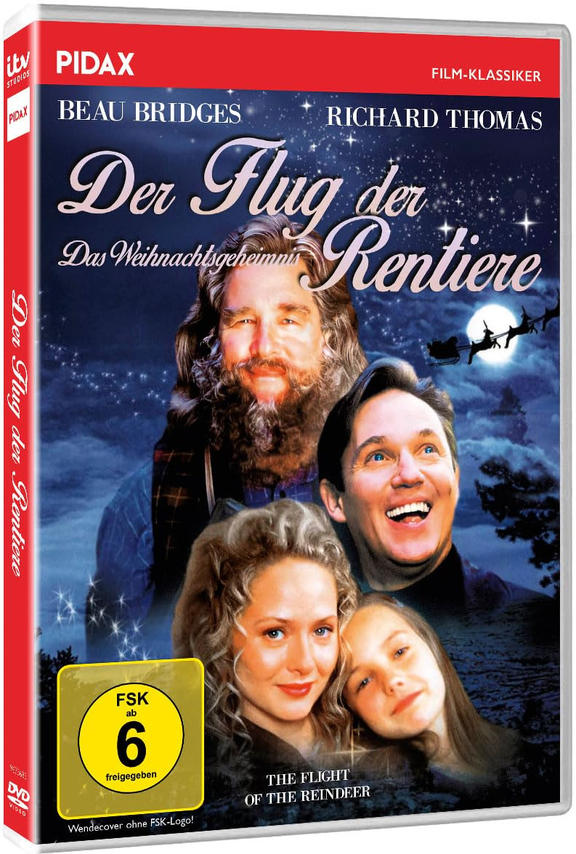 DVD-Hülle mit dem Filmtitel 'Der Flug der Rentiere'. Mit Schauspielern und Titel.