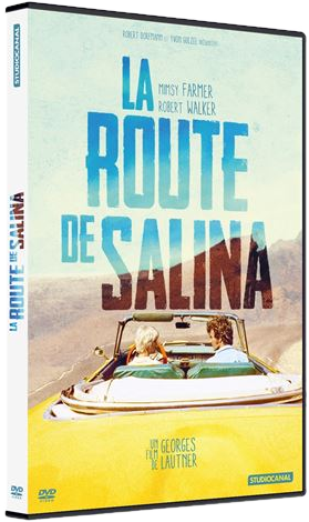 Jaquette DVD : film français, voiture jaune, titre : La Route de Salina.