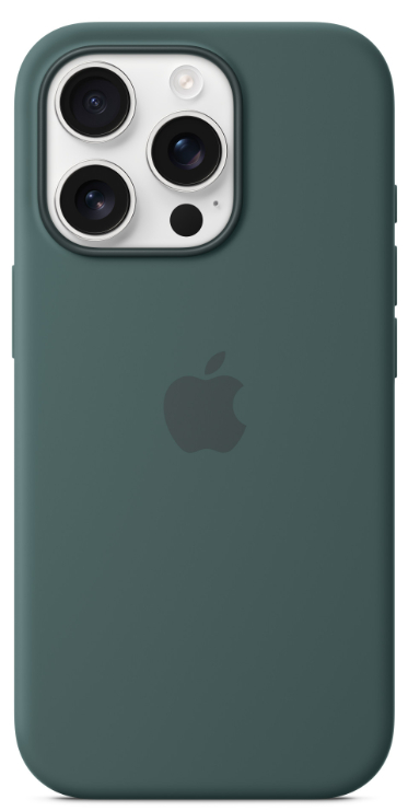 Zielone etui na smartfon, pokazujące tył telefonu z aparatem i logo.