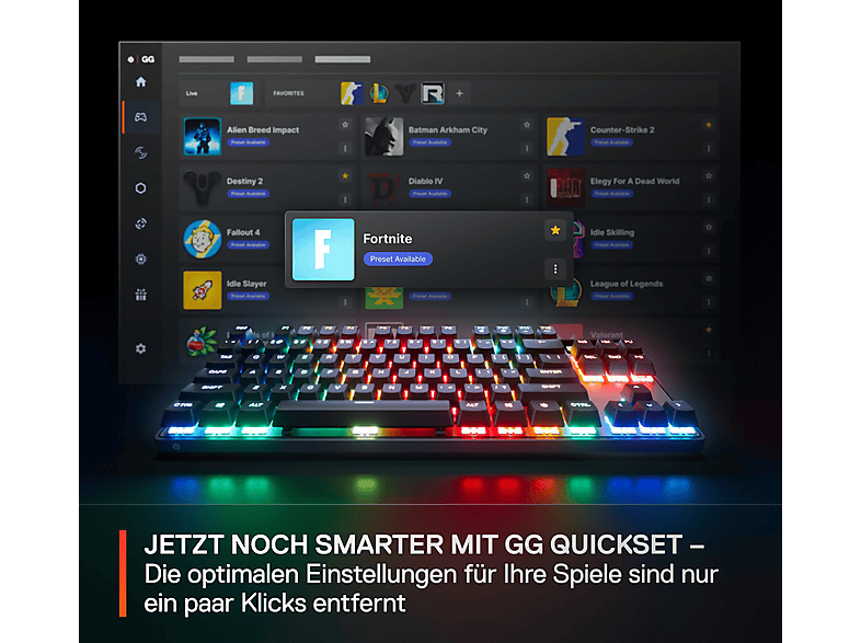 STEELSERIES Apex Pro TKL GEN3, Gaming Tastatur, Mechanisch, Sonstiges, Kabelgebunden, Schwarz