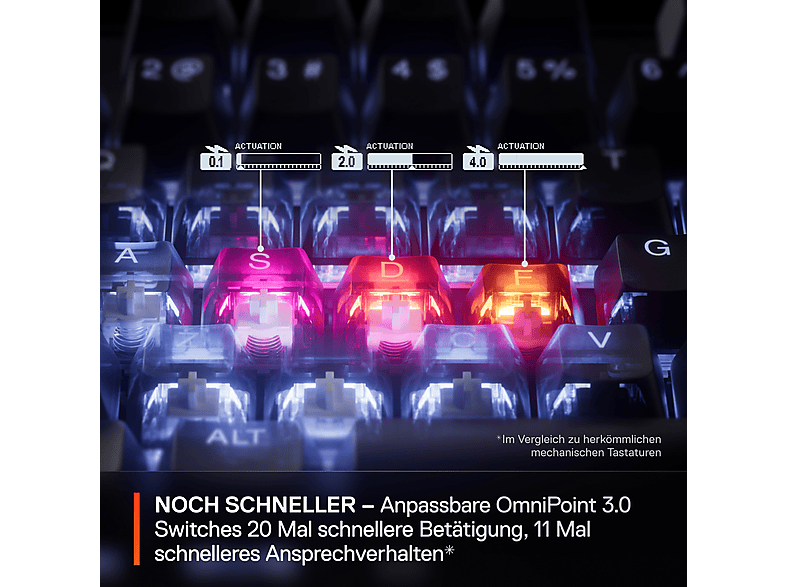 Thumbnail - STEELSERIES Apex Pro TKL Wireless GEN3, Gaming Tastatur, Mechanisch, Sonstiges, Kabellos, Schwarz
