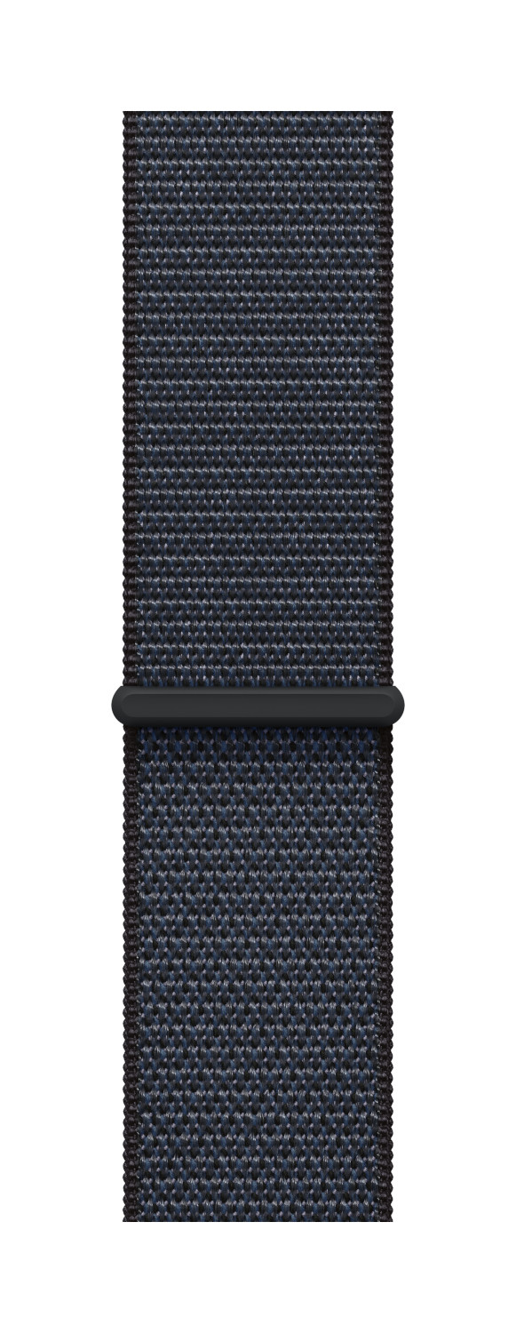 Donkerblauwe Apple Watch sport loop band.