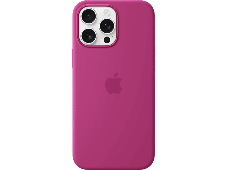 Coque en silicone avec MagSafe pour iPhone 16 Pro Max Fuchsia
