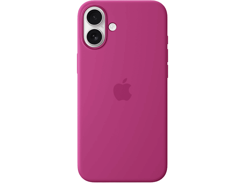 Coque en silicone avec MagSafe pour iPhone 16 Plus Fuchsia
