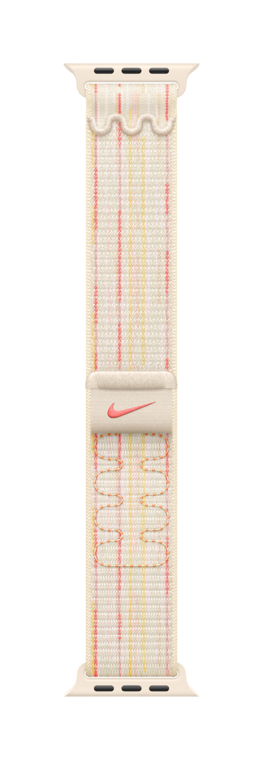 Apple 46mm Nike Sport Loop Smartwatch-band Sterrenlicht/roze