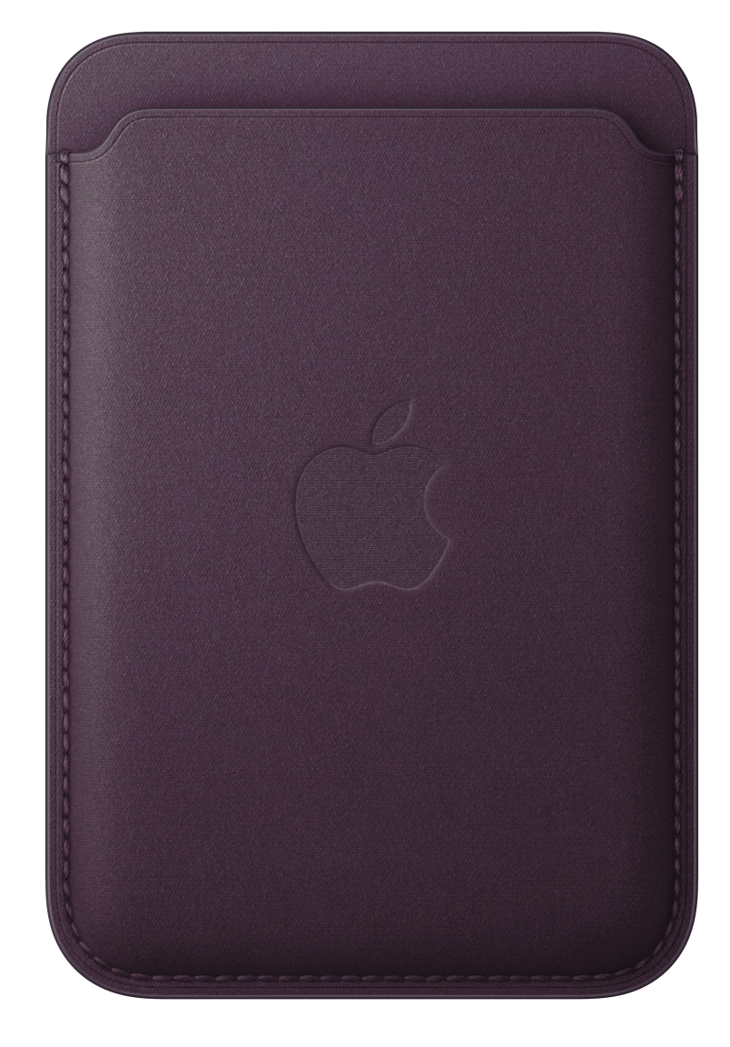 Lila bőr telefontok Apple logóval.