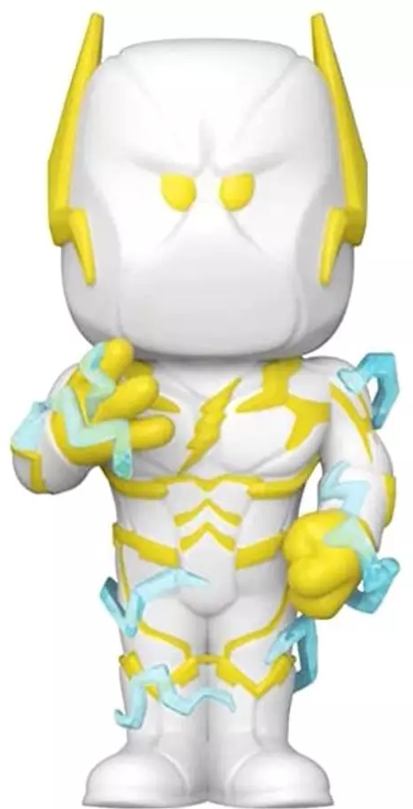 Funko Pop a Flash karakterrel fehér és sárga színben.