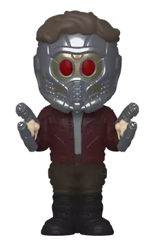 Star-Lord Funko Pop figura, sisakkal, lézerpisztolyokkal.