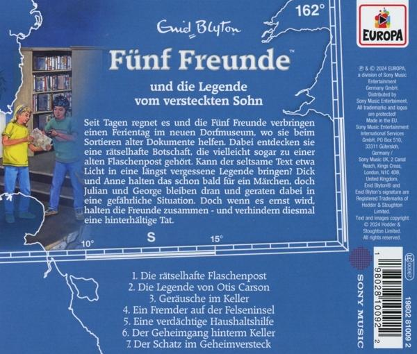 Ein Buchcover mit Text und einer Kartenillustration, mit blauem Hintergrund.