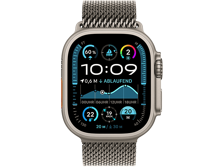 Apple 49 mm Milanaise Armband, Titan Natur/Natur, M — Foto 2 von 2