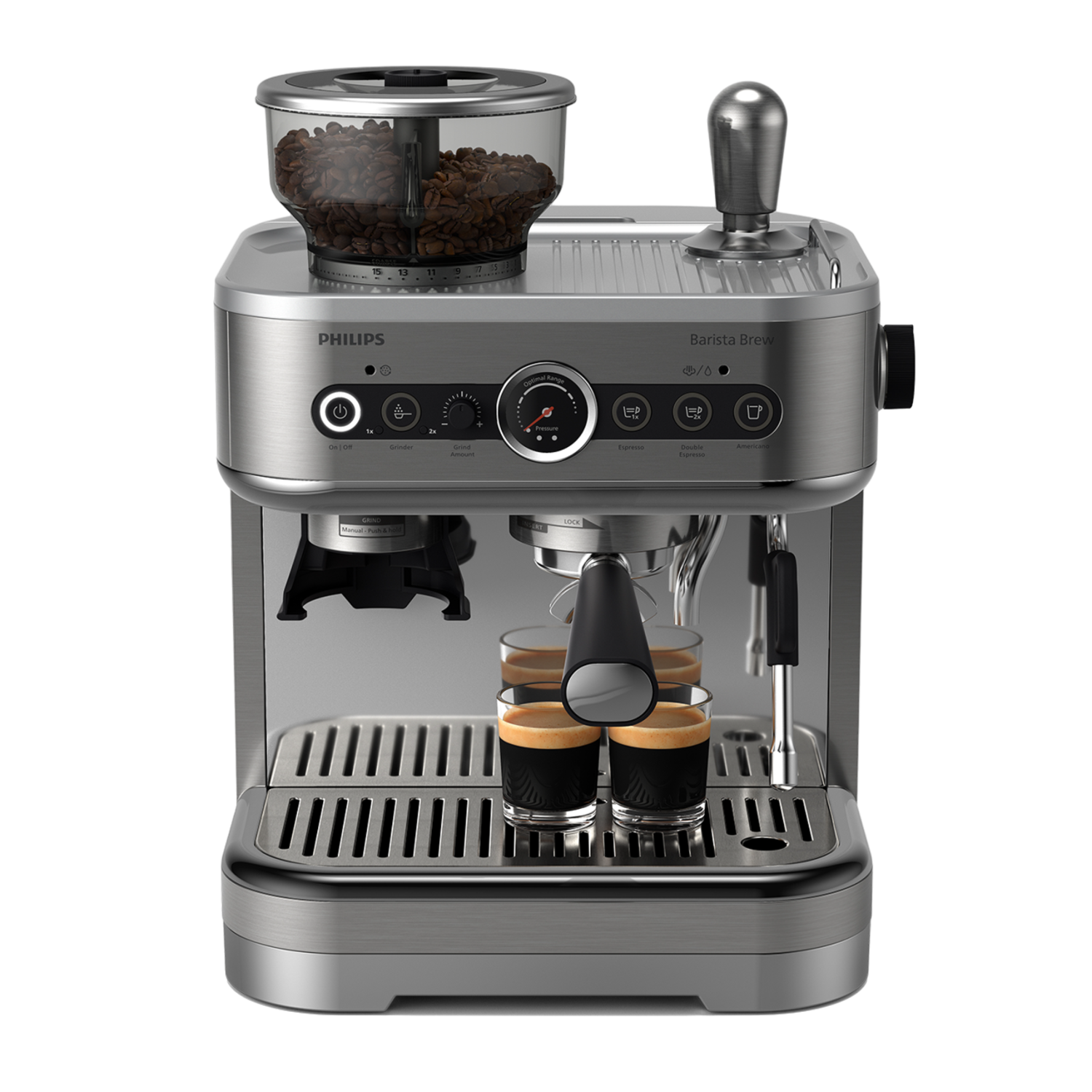 Philips Barista Brew PSa3228/01 Semi-automatische Espressomachine Zilver