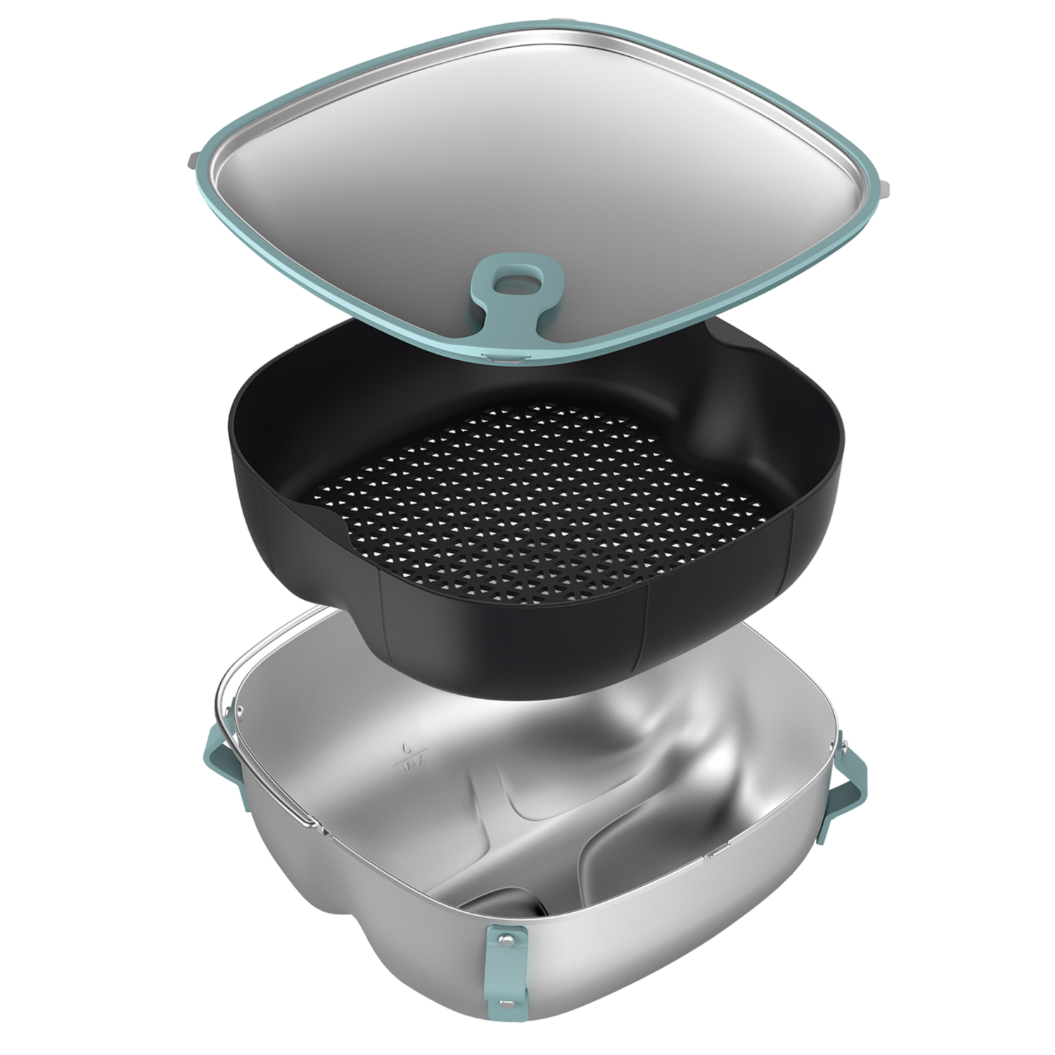 Philips Grillpan-inzet HD9960-00, 2-in-1: wokpan en stoominzet Airfryer accessoire