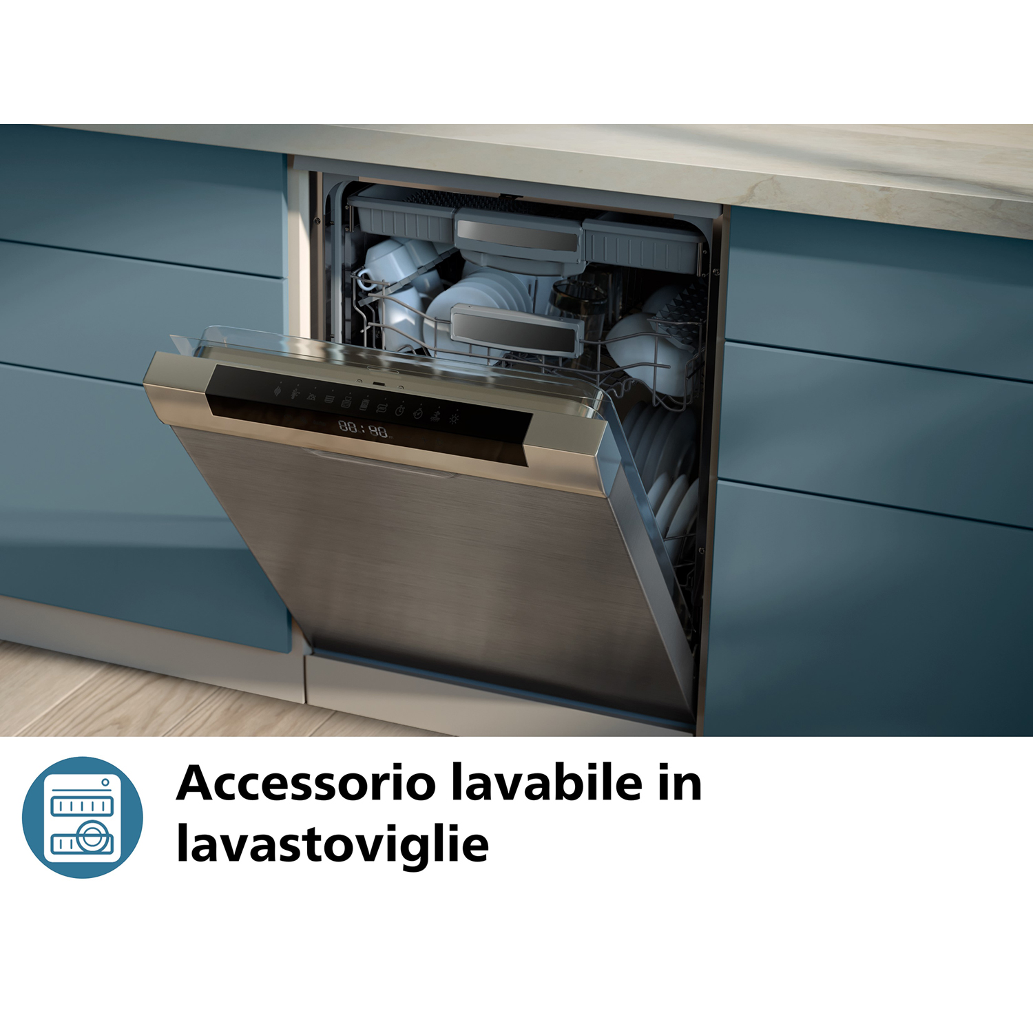 MLOQI Set 23 Accessori Per Friggitrice Ad Aria Philips Dual Basket Serie 3000-5000 | Silicone E Acciaio Inox | Griglia, Teglie, Spiedini E Utensili - 2