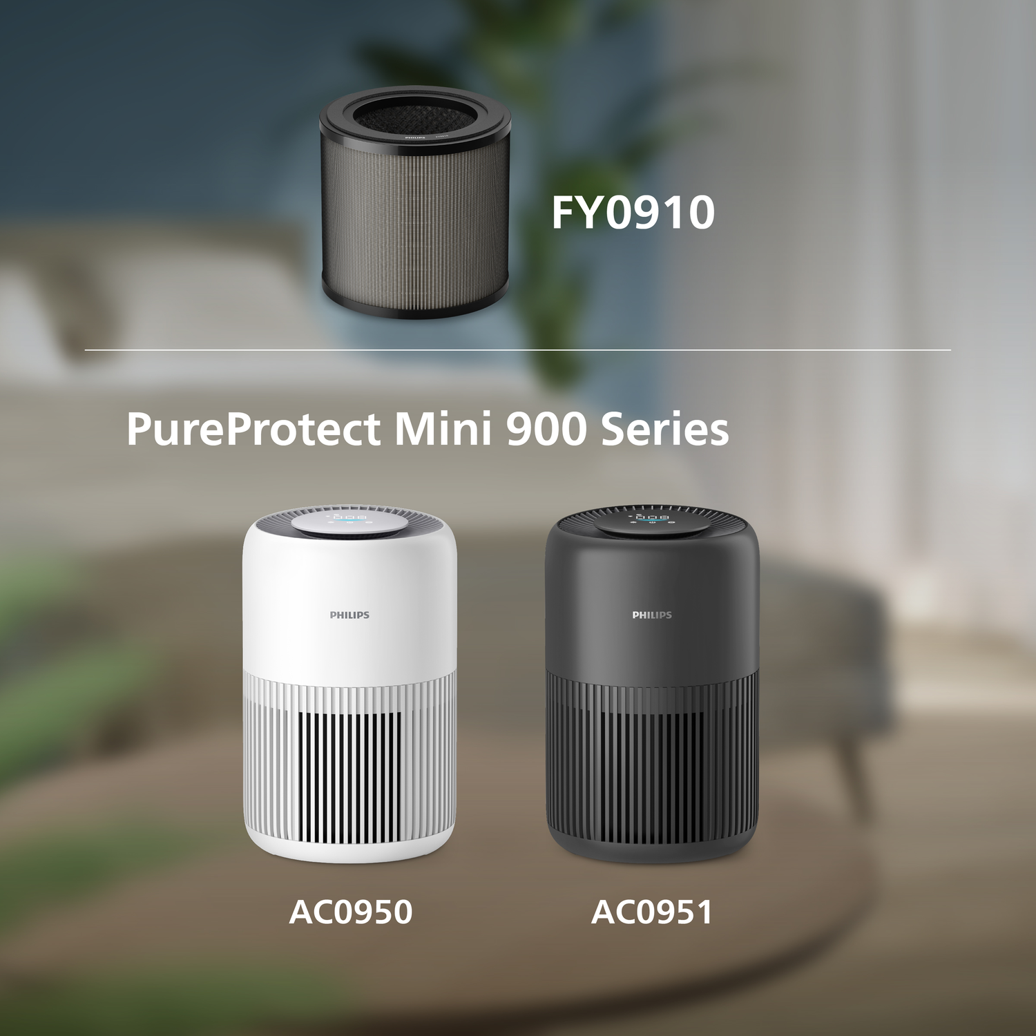 Two air purifiers. One is white, and the other is black. The filter is above the purifiers.