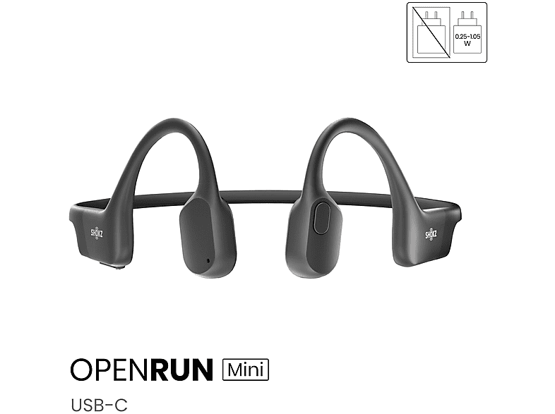 SHOKZ OpenRun Mini USB-C Hoofdtelefoon Zwart | MediaMarkt