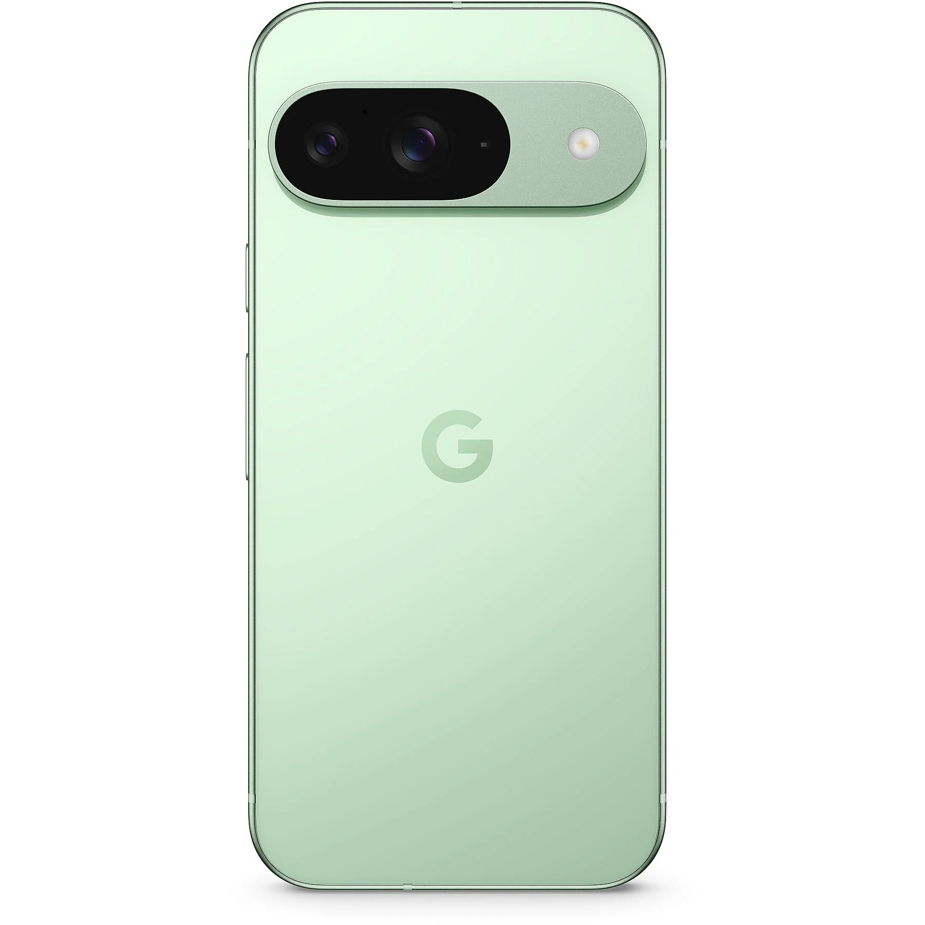 Jasnozielony telefon Google Pixel 7, z dwoma aparatami i lampą błyskową.