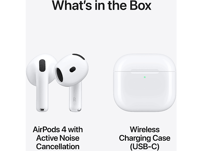 APPLE AirPods 4 (Aktive Geräuschunterdrückung), In-ear True