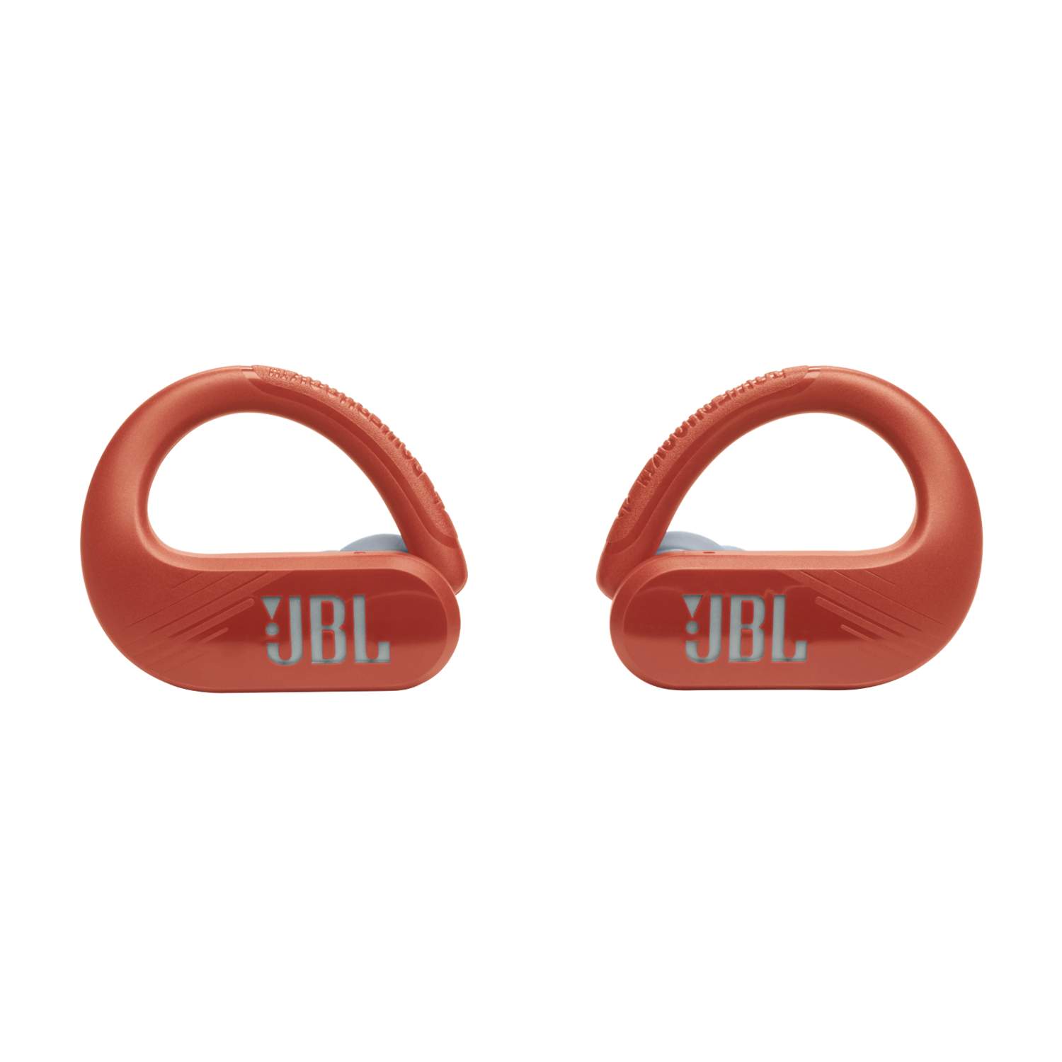Set van oranje JBL-hoofdtelefoons met het JBL-logo.