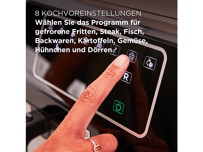 KENWOOD kHealthy Fry Twin Airfryer HFM20.000MB Heißluftfritteuse 1700 Watt Schwarz/ Silber