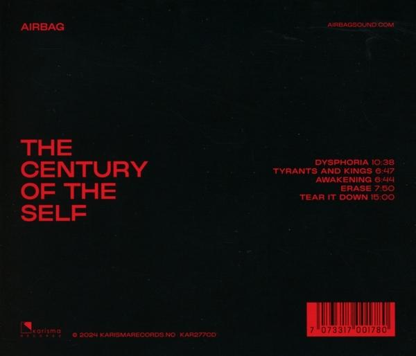 "The Century of the Self" album borítója, piros szöveggel fekete háttéren.