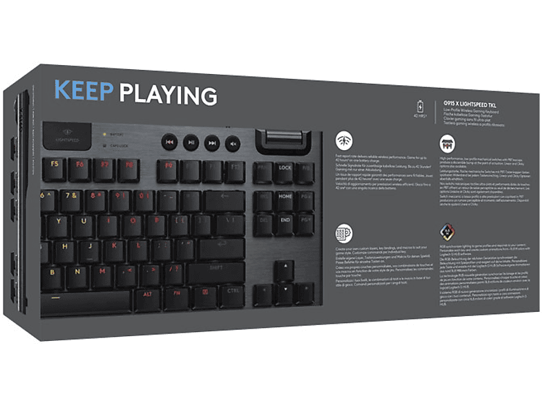 LOGITECH G915 X Lightspeed TKL Low-Profile Wireless Gaming Klavye
